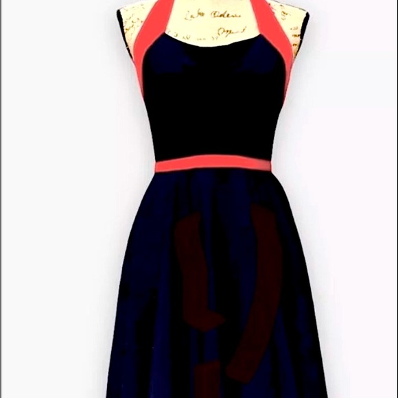 OHITSMISSARIES Rock Steady- Pin Up/Rockabilly, Black & Red Halter Dress Women MP - Picture 3 of 8